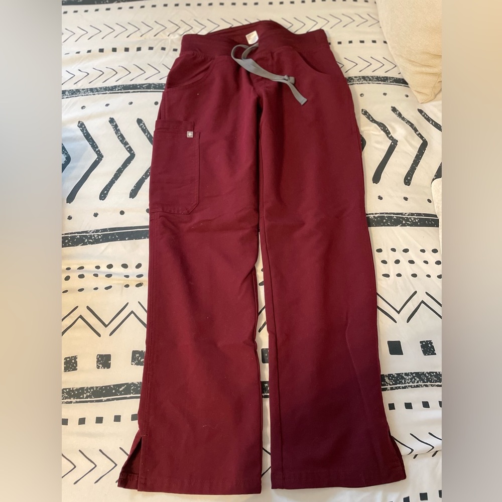 FIGS burgundy scrub pants
